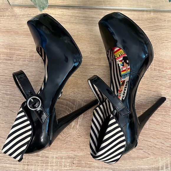 HARAJUKU LOVERS DIAMOND BLACK STILETTO HEELS BY GWEN STEFANI - Picture 9 of 13